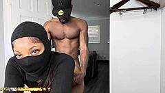 She slams that dildo in her sexy big ass then switches to real black cock for hardcore pounding