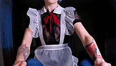 Neon Haired Glasses Doll Learns Anal Lesson Ends with Creampie Inside