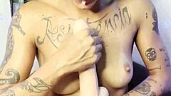 close up toy play leads to anal insertion and squirting