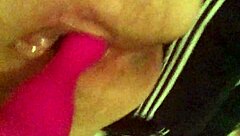 Sharinmailove stuffs her fat pussy with huge dildos.