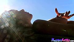 Big Tits Nude Canadian Cybergirl Heidi Michel Strips And Sunbathes At Beach