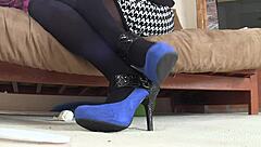 beautiful suede shoes up close