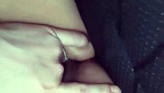 young colombian latina fingers her pussy solo in uber ride