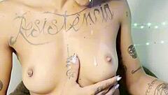 close up toy play leads to anal insertion and squirting