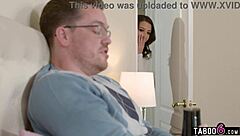 Hey, that Latina wife catches her family member pounding a fleshlight right in front of her 👀