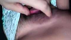 young colombian latina fingers her pussy solo in uber ride