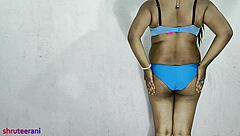 indian shemale crossdresses in blue bikini part 5