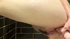 solo milf with big tits dirty talks through deep dildo pussy insertion and toy play