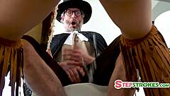 family milfs and teens give thanks with taboo group fucking orgasms before thanksgiving food