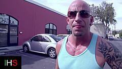 slutty milf takes cock deep in shaved pussy then gulps every drop