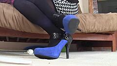 beautiful suede shoes up close