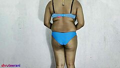 indian shemale crossdresses in blue bikini part 5