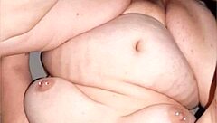 back at the trailer park... cum blasts all over my big natural tits again!