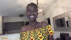 dark skinned ebony amateur throats bwc rough then rides it in casting couch