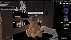 Slut gangbanged hard cowgirl doggy bent over in roblox condo pussy riding 3some group bang