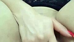 blonde latina squirts juicy on webcam fingering to wild orgasm with red nails 💦😍