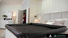 wow can you handle cute ebony ameena green's naughty nuru massage oiled pussy lick?!