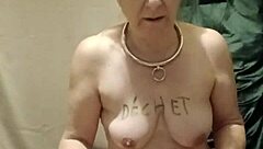 french housewife bound in handcuffs endures bdsm chaining and vibrator orgasm