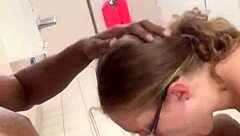 She teases before taking that massive black cock deep down her throat