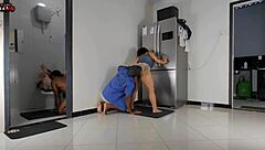 Mom Fucks Stepdad in Kitchen While I Give Ass to Half-Brother in Bathroom