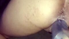 Lonely Indonesian neighbor's big tits lead to bent over homemade doggystyle pounding