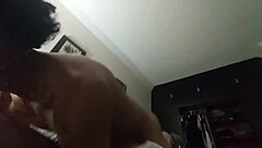 you see this latina model throwing her ass back in thong panties?