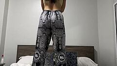 that fine asian teen's big curvy ass in thong during intense pov workout