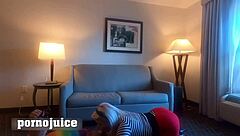 blonde pinup gulps down every drop of that thick black cock cum