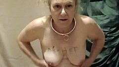 french housewife bound in handcuffs endures bdsm chaining and vibrator orgasm