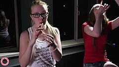 big boobed samantha rone's wet pussy lips and hard nipples get licked by milf