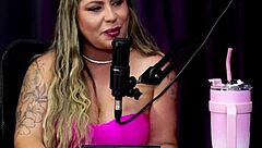 damn i used a vibrator on this nerdy latina teen's wet pussy after she peed telling her boyfriend about our liberal bathroom hookup on sheer red