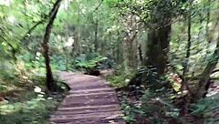 We sneak passionate sex in the garden and almost get caught by neighbors