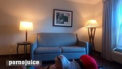 blonde pinup gulps down every drop of that thick black cock cum