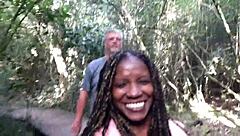 We sneak passionate sex in the garden and almost get caught by neighbors