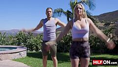 rachael cavalli's huge tits lure codey steele into hardcore milf-student pounding