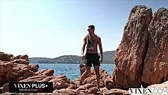 blonde lily blossom bends over for stranger's cock on vacation