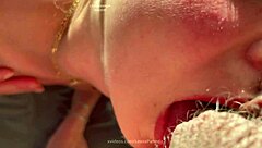 shy girl's homemade pov blowjob ends with hot cum facial