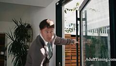 my hero's bulge got me... cubbi thompson caught riding neighbor's huge tits out