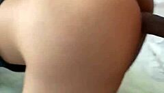 Best Friend's Big Ass Cowgirl Bounces Lead to Creampie Explosion Inside Her