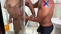 i catch stepdad watching my shower so i let him fuck and squirt hard