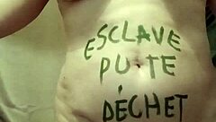 hey slave, feel those pins stinging your skin during this humiliating self-session?