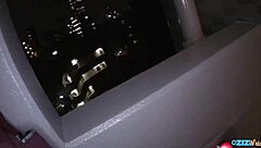 wild street walk turns into public ass flashing and tit play 😏