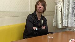 japanese babe shino tanaka takes two hard cocks in hairy pussy creampie threesome