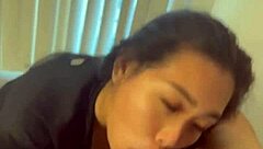 gave friend first sloppy blowjob swallowing his huge cum load fast