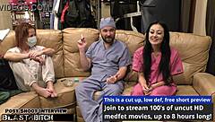 Nurse blaire celeste in miniskirt gets choked spanked and filled with cum in hospital deepthroat session