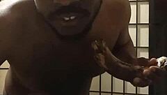 Cooking bananas with big black tits in kitchen, wanna taste?
