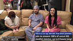 Nurse blaire celeste in miniskirt gets choked spanked and filled with cum in hospital deepthroat session