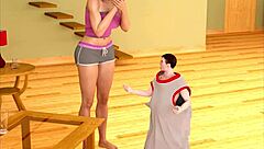 giantess grows huge in size change comic with tiny mini guy along for the wild ride 📈😂