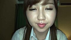 Uniform schoolgirl's panty flash hides pro handjob?