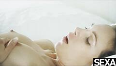 wanna see this brunette beauty suck cock then ride to orgasms?